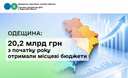 З початку року до місцевих бюджетів сплачено 22,6 млрд грн платниками  податків Одещини