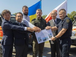 Уряд Японії передав підрозділам ДСНС України ще 2 машини механізованого розмінування Nikken